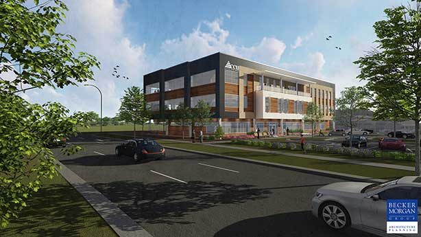 Rendering of the new building
